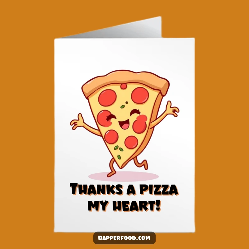 Free Printable Thank You Card: Funny Flamenco Pizza Dance Downloadable Gift
