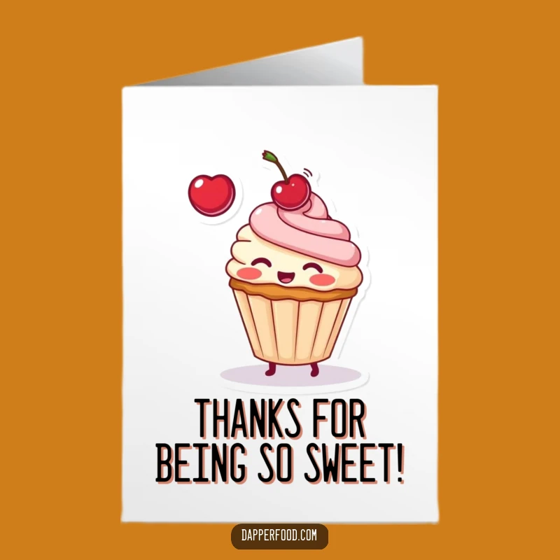 Free Printable Thank You Card: Adorable Cupcake Toss, Sweet Way to Say Thanks, Downloadable