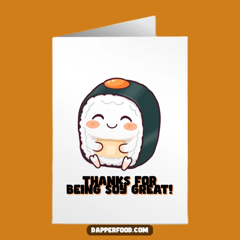 Free Printable Thank You Card: Zen Sushi Roll - Grateful Downloadable Gift!