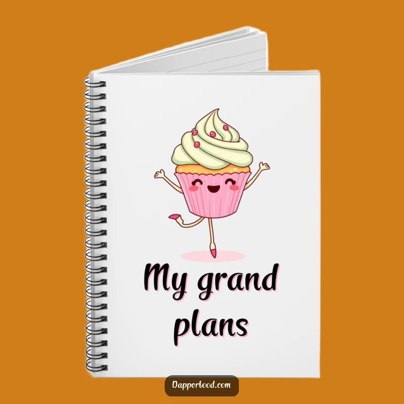 Funny Cupcake Pirouette Notebook - Ballet Dessert Journal, Ideal Gift