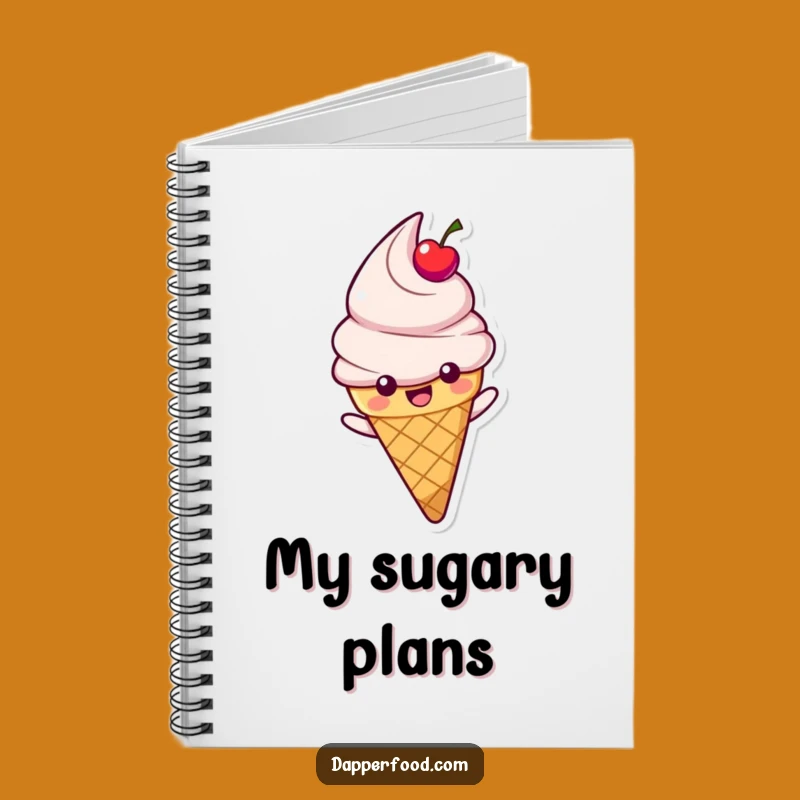 Funny Ice Cream Rainbow Notebook - Sweet Cone Slide Journal for Happy Notes