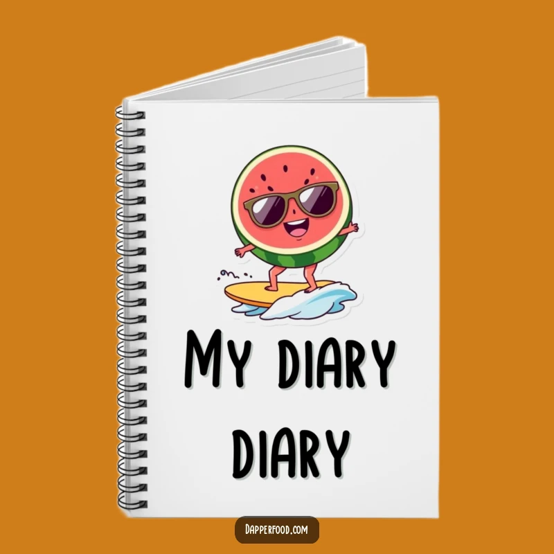 Funny Watermelon Surfer Notebook - Jot Down Your Sunny Ideas Gift