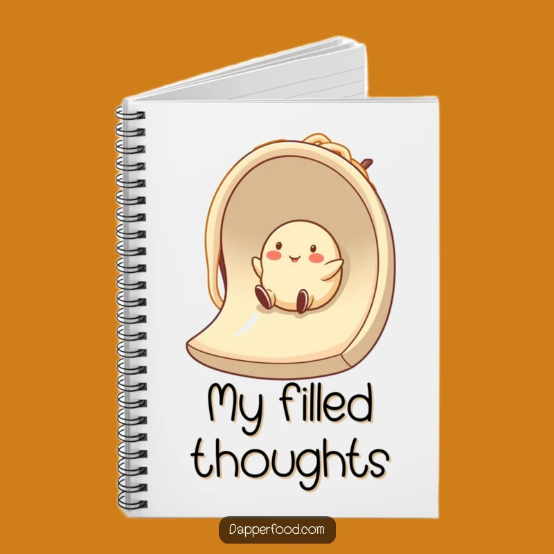Funny Dumpling Noodle Slide Notebook Jot Down Delicious Ideas with This Hilarious Journal