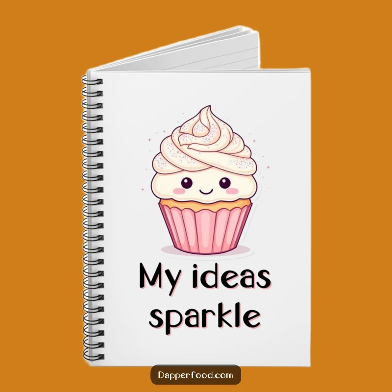 Funny Cupcake Glitter Notebook: Jot Down Ideas with Sparkly, Hilarious Flair