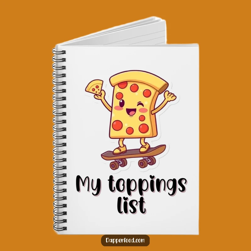 Funny Pizza Skateboarder Notebook: Jot Down Ideas with Pizza-Powered Humor
