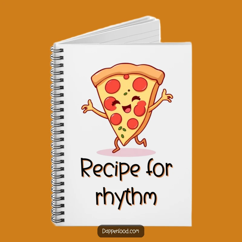 Funny Pizza Flamenco Notebook - Jot Down Ideas with Hilarious Dancing Food