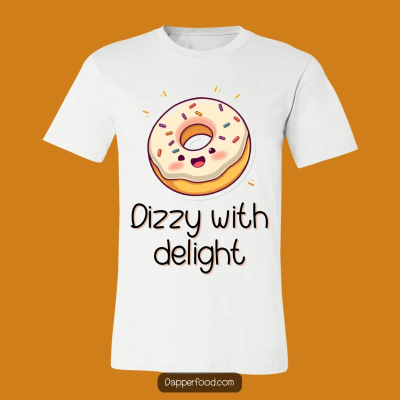 Funny Spinning Donut T-Shirt, Joyful Sprinkled Treat Apparel Gift