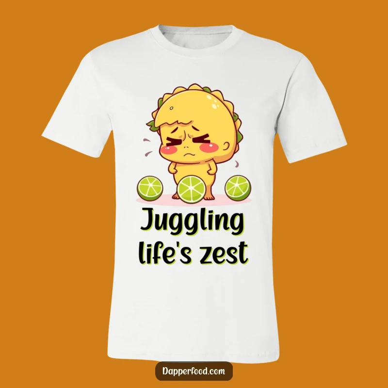 Funny Nervous Taco Juggling T-Shirt - Wear Your Culinary Stress