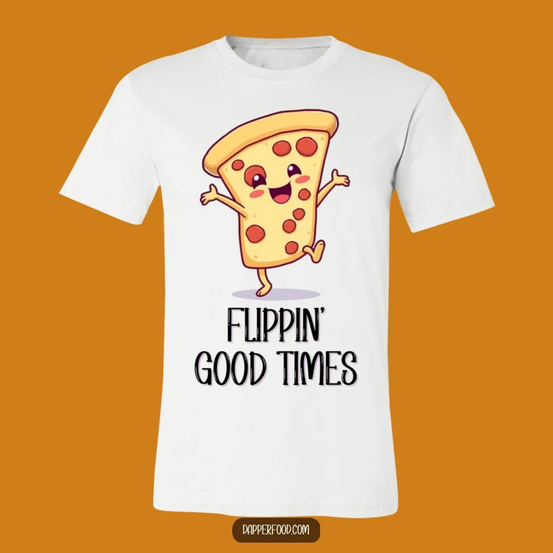 Funny Pizza Cartwheel T-Shirt: Slice of Action, Great Humorous Gift!
