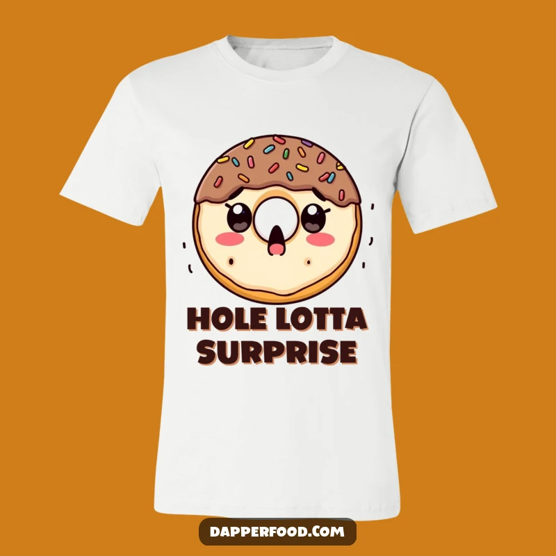 Funny Doughnut Sprinkle Surprise T-Shirt: Comical & Cute Apparel for Treat Fans