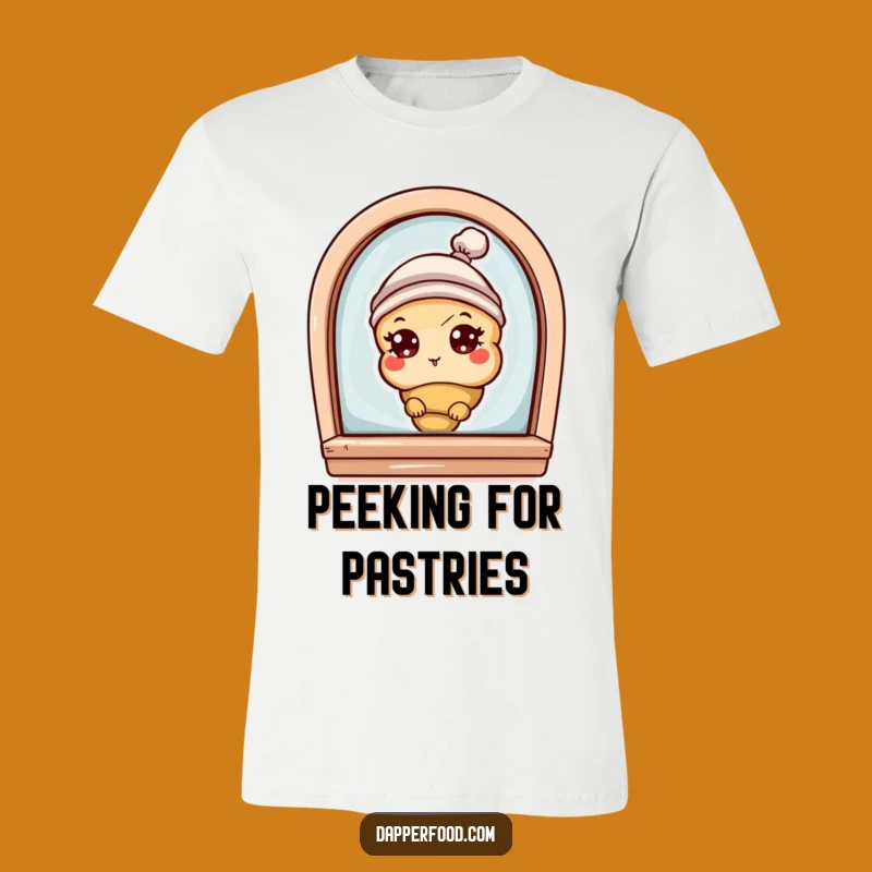 Funny Croissant Bakery Peek T-Shirt: Wear Your Love for Pastries Gift