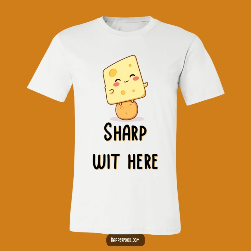Funny Cheese Cracker Giggle T-Shirt: Wearable Kawaii Snack Humor