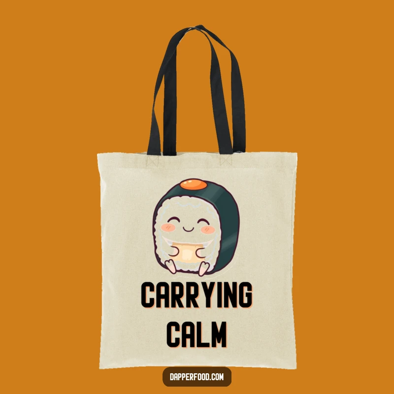 Funny Zen Sushi Tote Bag, Carry Your Calm Shopping Gift