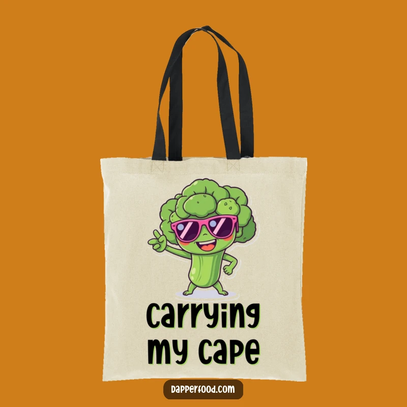Funny Broccoli Superhero Tote Bag: Carry Your Essentials with Veggie Power