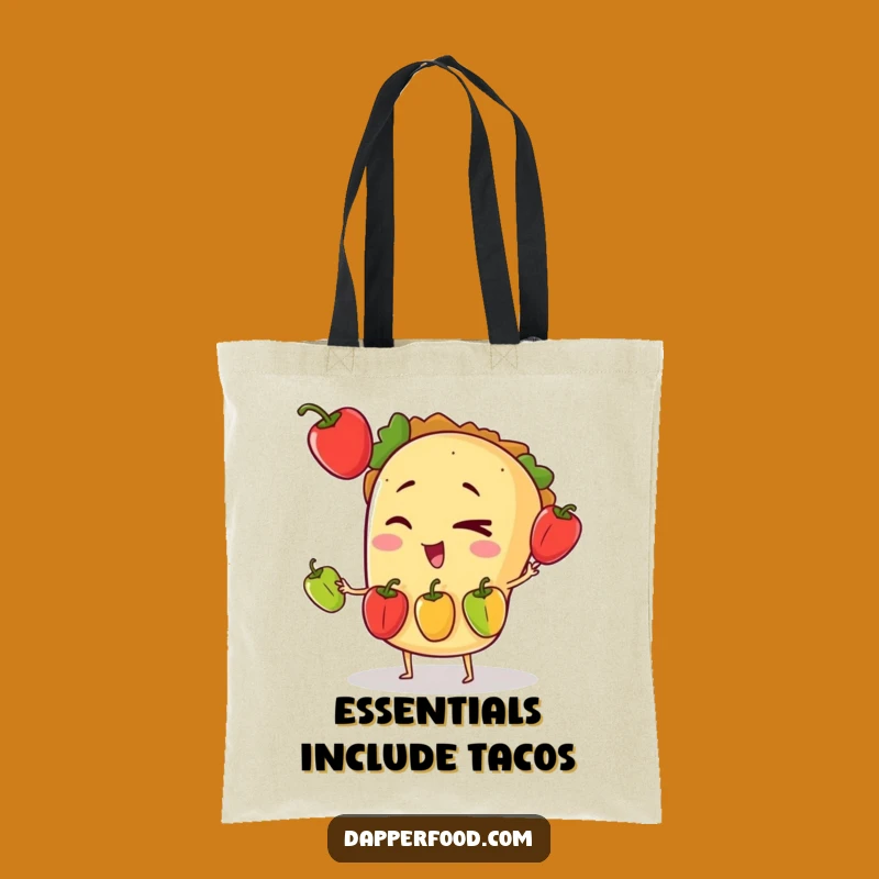 Funny Taco Juggling Tote Bag: Carry Your Essentials with Fiesta Flair