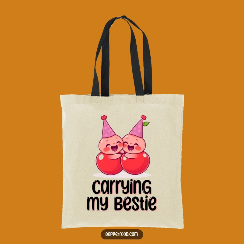 Funny Cherry Hug Tote Bag: Carry Your Joy and Essentials
