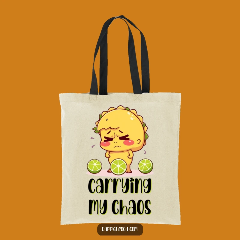 Funny Nervous Taco Juggling Tote Bag - Carry Your Life's Essentials (and Stress)