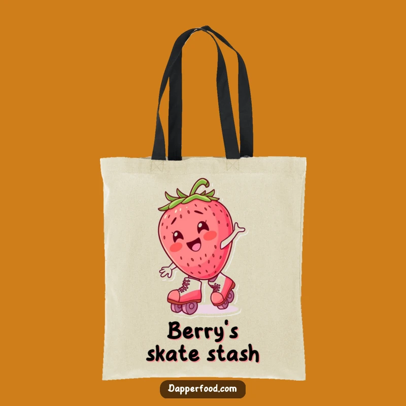 Funny Strawberry Roller Skater Tote Bag - Hilarious Accessory for Daily Errands