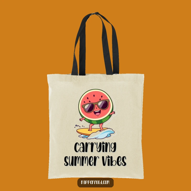 Funny Watermelon Surfer Tote Bag - Carry Your Summer Essentials Gift