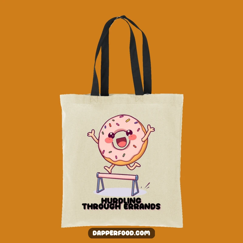 Funny Donut Leap Tote Bag - Carry Your Sweetness & Fun Everywhere Gift